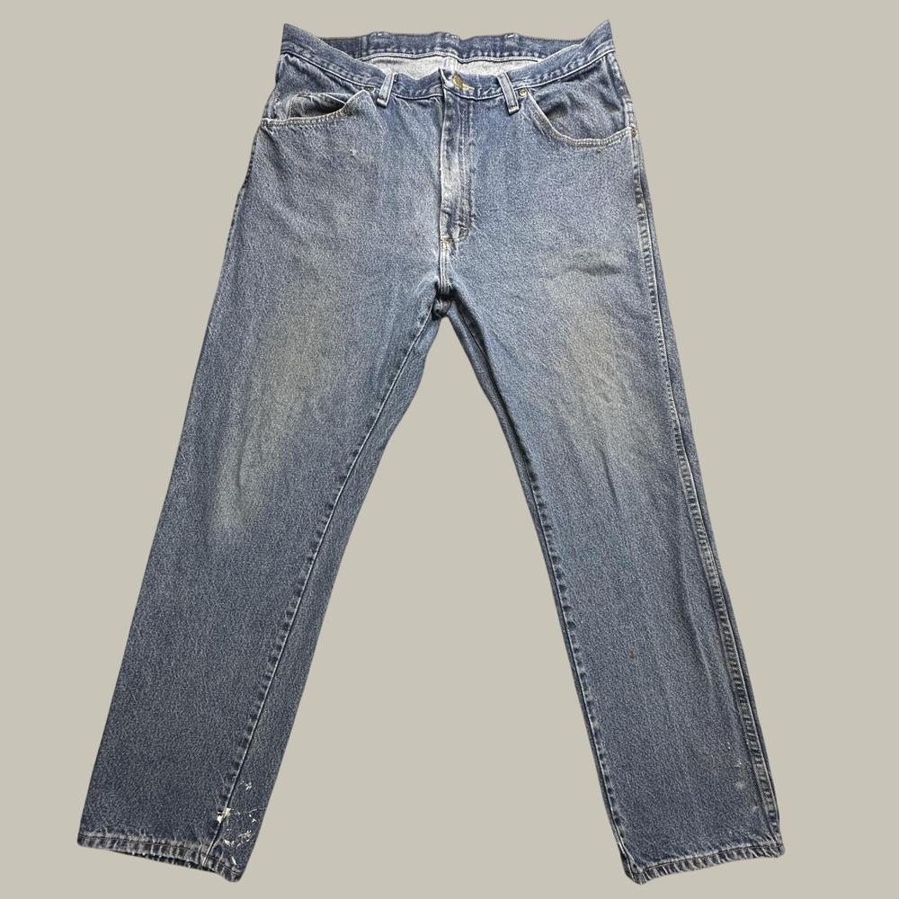Wrangler Jeans Mens 36x32 (34x31) Regular Fit 96501MR Blue Denim Medium Wash